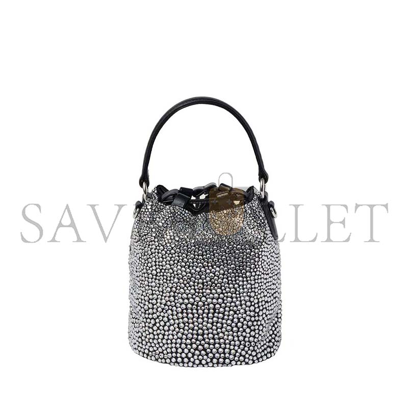 MIU MIU BUCKET BAG BLACK WOMENS 5BE090 (17*15*10cm)